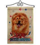 Patriotic Chow Chow - Pets Nature Vertical Impressions Decorative Flags HG120133 Made In USA