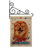 Patriotic Chow Chow - Pets Nature Vertical Impressions Decorative Flags HG120133 Made In USA