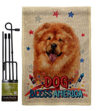 Patriotic Chow Chow - Pets Nature Vertical Impressions Decorative Flags HG120133 Made In USA