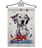 Patriotic Dalmatian - Pets Nature Vertical Impressions Decorative Flags HG120136 Made In USA