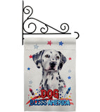 Patriotic Dalmatian - Pets Nature Vertical Impressions Decorative Flags HG120136 Made In USA