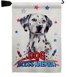 Patriotic Dalmatian - Pets Nature Vertical Impressions Decorative Flags HG120136 Made In USA