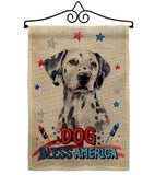 Patriotic Dalmatian - Pets Nature Vertical Impressions Decorative Flags HG120136 Made In USA