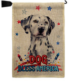 Patriotic Dalmatian - Pets Nature Vertical Impressions Decorative Flags HG120136 Made In USA