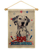 Patriotic Dalmatian - Pets Nature Vertical Impressions Decorative Flags HG120136 Made In USA