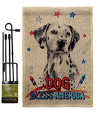 Patriotic Dalmatian - Pets Nature Vertical Impressions Decorative Flags HG120136 Made In USA