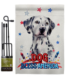 Patriotic Dalmatian - Pets Nature Vertical Impressions Decorative Flags HG120136 Made In USA