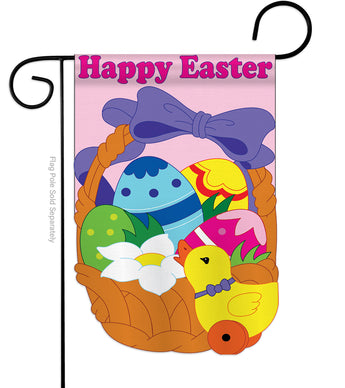 Happy Easter - Easter Spring Vertical Applique Decorative Flags HG103034