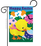 Easter Chick - Easter Spring Vertical Applique Decorative Flags HG103035