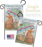 Bunnies With Umbrella - Easter Spring Vertical Impressions Decorative Flags HG103060 Made In USA