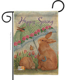 Bunnies With Umbrella - Easter Spring Vertical Impressions Decorative Flags HG103060 Made In USA