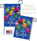 Colorful Eggs Ornament - Easter Spring Vertical Impressions Decorative Flags HG103072 Made In USA