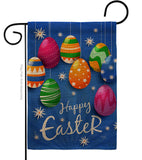 Colorful Eggs Ornament - Easter Spring Vertical Impressions Decorative Flags HG103072 Made In USA