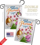 Felices Pascuas - Easter Spring Vertical Impressions Decorative Flags HG103081 Made In USA