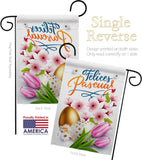 Felices Pascuas - Easter Spring Vertical Impressions Decorative Flags HG103081 Made In USA