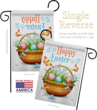 Easter Floral Basket - Easter Spring Vertical Impressions Decorative Flags HG103084 Made In USA