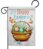 Easter Floral Basket - Easter Spring Vertical Impressions Decorative Flags HG103084 Made In USA