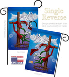 Easter Cross - Easter Spring Vertical Impressions Decorative Flags HG137157 Made In USA