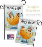 Chick with Bunny - Easter Spring Vertical Impressions Decorative Flags HG137403 Made In USA