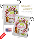 Easter Wreath - Easter Spring Vertical Impressions Decorative Flags HG137437 Made In USA