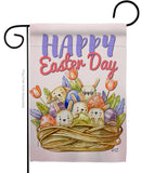 Bunnies Basket - Easter Spring Vertical Impressions Decorative Flags HG137439 Made In USA