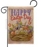 Bunnies Basket - Easter Spring Vertical Impressions Decorative Flags HG137439 Made In USA