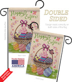 Happy Easter Colourful Basket Eggs - Easter Spring Vertical Impressions Decorative Flags HG192018 Made In USA