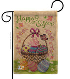 Happy Easter Colourful Basket Eggs - Easter Spring Vertical Impressions Decorative Flags HG192018 Made In USA
