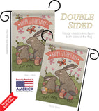 Happy Easter's Day with Colourful Bunny Eggs - Easter Spring Vertical Impressions Decorative Flags HG192020 Made In USA