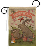 Happy Easter's Day with Colourful Bunny Eggs - Easter Spring Vertical Impressions Decorative Flags HG192020 Made In USA