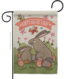 Happy Easter's Day with Colourful Bunny Eggs - Easter Spring Vertical Impressions Decorative Flags HG192020 Made In USA