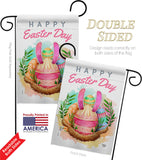 Happy Bunny Eggs - Easter Spring Vertical Impressions Decorative Flags HG192349 Made In USA