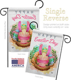 Happy Bunny Eggs - Easter Spring Vertical Impressions Decorative Flags HG192349 Made In USA