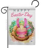 Happy Bunny Eggs - Easter Spring Vertical Impressions Decorative Flags HG192349 Made In USA