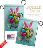 Bunny Easter Eggs - Easter Spring Vertical Impressions Decorative Flags HG192373 Made In USA