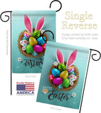 Bunny Easter Eggs - Easter Spring Vertical Impressions Decorative Flags HG192373 Made In USA