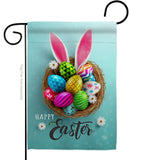 Bunny Easter Eggs - Easter Spring Vertical Impressions Decorative Flags HG192373 Made In USA