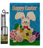 Happy Bunny - Easter Spring Vertical Impressions Decorative Flags HG103029 Made In USA