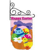 Happy Easter - Easter Spring Vertical Applique Decorative Flags HG103034