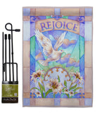 Rejoice - Easter Spring Vertical Impressions Decorative Flags HG103042 Made In USA