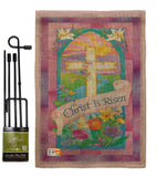 Christ is Risen - Easter Spring Vertical Impressions Decorative Flags HG103043 Made In USA