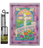 Christ is Risen - Easter Spring Vertical Impressions Decorative Flags HG103043 Made In USA