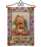 Bunny and Beans - Easter Spring Vertical Impressions Decorative Flags HG103056 Made In USA