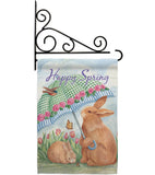 Bunnies With Umbrella - Easter Spring Vertical Impressions Decorative Flags HG103060 Made In USA