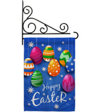 Colorful Eggs Ornament - Easter Spring Vertical Impressions Decorative Flags HG103072 Made In USA