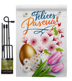 Felices Pascuas - Easter Spring Vertical Impressions Decorative Flags HG103081 Made In USA