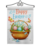 Easter Floral Basket - Easter Spring Vertical Impressions Decorative Flags HG103084 Made In USA