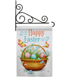 Easter Floral Basket - Easter Spring Vertical Impressions Decorative Flags HG103084 Made In USA