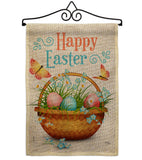 Easter Floral Basket - Easter Spring Vertical Impressions Decorative Flags HG103084 Made In USA