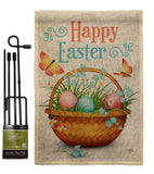 Easter Floral Basket - Easter Spring Vertical Impressions Decorative Flags HG103084 Made In USA